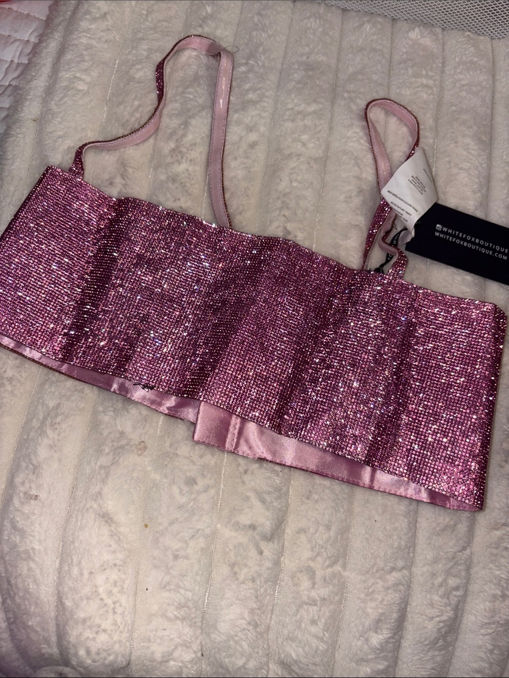 White fox boutique crop top